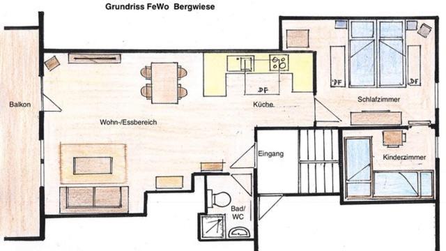 Bergwiese Mit Oberstaufen Plus Karte Exteriér fotografie