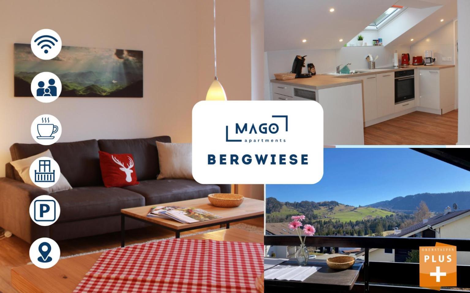 Bergwiese Mit Oberstaufen Plus Karte Exteriér fotografie